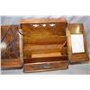 Image 2 : Antique burl walnut Victorian desk organizer/letter box with calendar, complete with all 31 days, 12