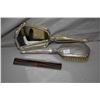 Image 1 : Three piece International sterling dresser set including bevelled hand mirror, hairbrush and comb