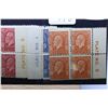 Image 2 : Six sets of four joined Canadian postage stamp sets, each with one side margin, all "King George V' 