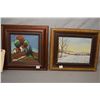 Image 1 : Two framed original paintings including acrylic on board titled "Pathway Home" signed by artist L. K