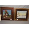 Image 1 : Two framed original paintings including acrylic on board titled "Pathway Home" signed by artist L. K