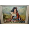 Image 1 : Framed oil on canvas painting titled on verso "Zarda" and signed by artist Zobola A.(?), 23" X 31"