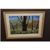 Image 1 : Framed oil on illustration board painting titled on front and verso "Summer Time" signed by artist F