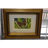 Image 1 : Framed original fibre artwork, acrylic with machine embroidery titled "Mourning Cloak" signed by art