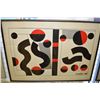 Image 1 : Large framed geometric lithograph, signed by artist Howard Smith