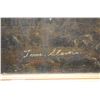 Image 2 : Large framed oil on canvas painting of buffalo hunt signed by artist Tom Sloan, 24" X 36"