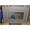 Image 1 : Framed textured still-life print