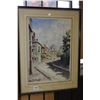 Image 1 : Framed original watercolour painting titled Rue de l' Abreuvior, Montemarte, signed by artist Jean R