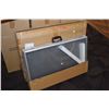 Image 1 : Near new aluminium and glass suitcase style counter top display case with carry handle, sans key, 22