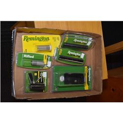 Selection of new in package Remington firearms accessories including four model 597 scope rail mount