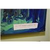 Image 2 : Original stretcher framed acrylic on canvas painting titled "The Blue Ground" with name plaque stati