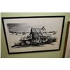 Image 2 : Two framed prints of a dilapidated boat and building