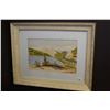 Image 2 : Two framed original watercolours, each depicting rural scenes with roads and each signed by artist U