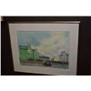 Image 2 : Two framed original watercolour paintings including the grain elevators in Killam. A.B signed Wilf W