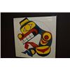 Image 1 : Framed original tempera on paper Haida painting initialled by artist LVDM 2004, 17" X 17"