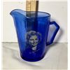 Image 1 : COLBALT BLUE SHIRLEY TEMPLE PITCHER. NO CRACKS / CHIPS