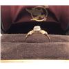Image 1 : LADIES RING, SIZE 7 1/2, 10K GOLD / DIAMOND, ENGRAVED 1950