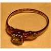 Image 2 : LADIES RING, SIZE 7 1/2, 10K GOLD / DIAMOND, ENGRAVED 1950