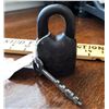 Image 1 : STAR LOCK WORKS CAST IRON PADLOCK WITH REMOVABLE SHACKLE & KEY