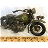 Image 2 : VINTAGE TIN MOTORCYCLE WITH SIDE CAR - MARKED U.S. ARMY