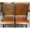 Image 1 : SET OF TWO WOODEN 1920'S MOVIE THEATRE SEATS
