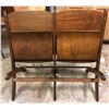 Image 2 : SET OF TWO WOODEN 1920'S MOVIE THEATRE SEATS