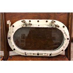 ANTIQUE OVAL BRASS SHIPS PORTHOLE