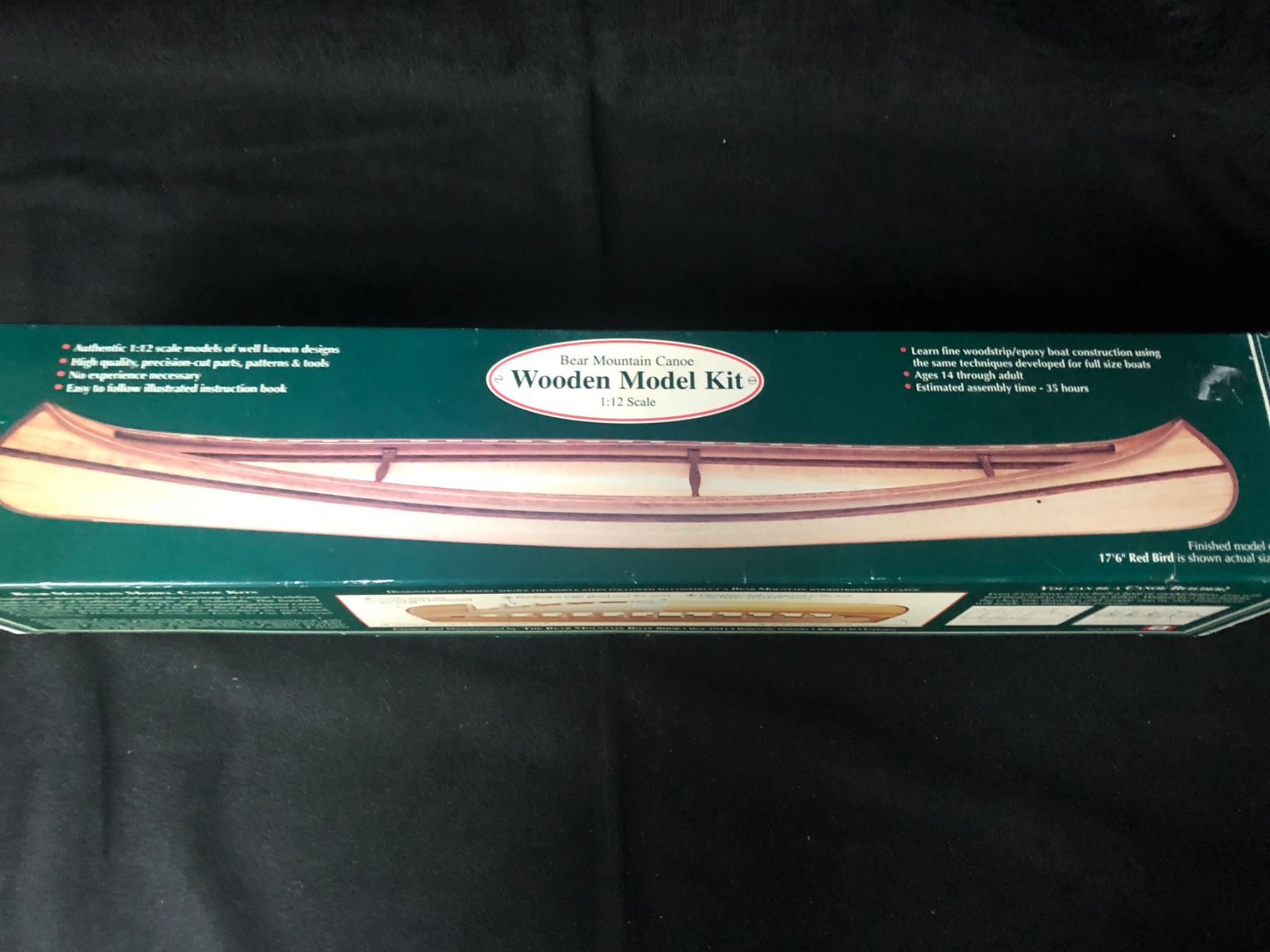BEAR MOUNTAIN CANOE WOODEN MODEL KIT 112 SCALE