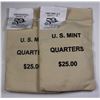 Image 1 : TWO BAGS SEALED $25 FACE VALUE STATE QUARTERS