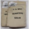 Image 1 : TWO BAGS SEALED $25 FACEVALUE STATE QUARTERS