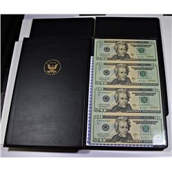 WORLD RESERVE UNCUT SHEET OF (4) $20 2004-A STAR