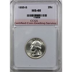 1935-S WASHINGTON QUARTER CCGS