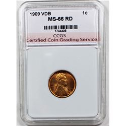 1909-VDB LINCOLN CENT CCGS