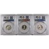 Image 2 : (3) MERCURY SILVER DIMES PCGS - 1945-S MS 66,