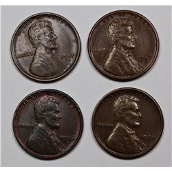 NICE LOT OF LINCOLN CENTS: 1926-D AU, 1917-D XF,