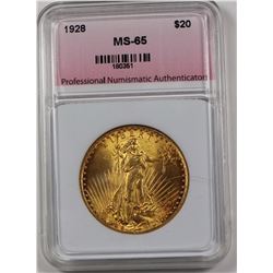 1928 $20 ST. GAUDENS GOLD GEM BU