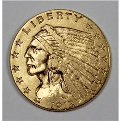 1913 $2.50 GOLD INDIAN