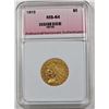 Image 1 : 1910 $5 GOLD INDIAN, PNA