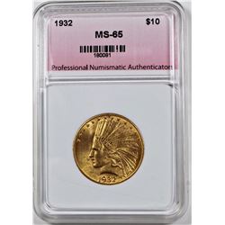 1932 $10 GOLD INDIAN, PNA