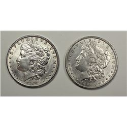 MORGAN SILVER DOLLARS - 1889 BU AND