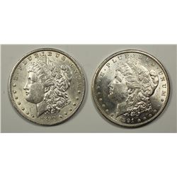 MORGAN SILVER DOLLARS - 1890 BU AND