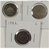 Image 1 : SHIELD NICKEL: 1868 VG, 1869 FINE,