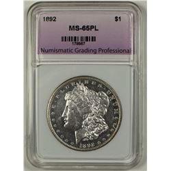 1892 MORGAN SILVER DOLLAR NGP