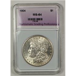 1904 MORGAN SILVER DOLLAR NGP