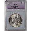 Image 1 : 1925-S PEACE SILVER DOLLAR NGP