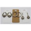 Image 1 : THREE PAIRS OF .925 EARRINGS FOR PIERCED EARS
