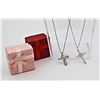 Image 1 : TWO BEAUITFUL STERLING SILVER CROSS NECKLACES