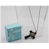 Image 1 : THAILAND .925 CROSS NECKLACE WITH ONYX