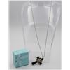 Image 2 : THAILAND .925 CROSS NECKLACE WITH ONYX