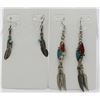 Image 1 : (2) PAIRS .925 AZTEC STYLE EARRINGS